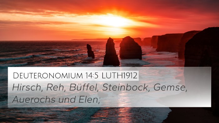 Deuteronomium 14:5 LUTH1912 Bible Verse Image