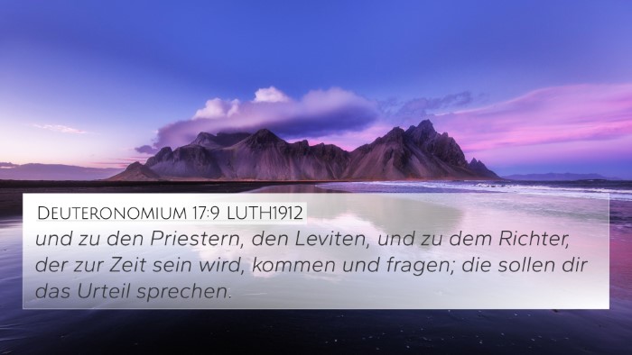 Deuteronomium 17:9 LUTH1912 4K Wallpaper - und zu den Priestern, den Leviten, und zu dem - 4K Wallpaper Bible Verse