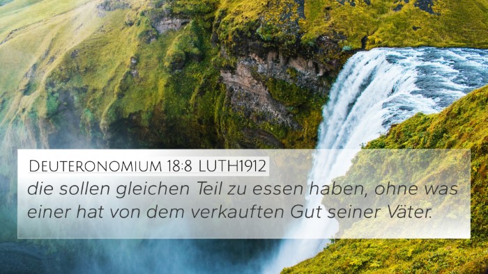 Deuteronomium 18:8 LUTH1912 4K Wallpaper - die sollen gleichen Teil zu essen haben, ohne was - 4K Wallpaper Bible Verse