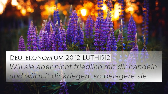 Deuteronomium 20:12 LUTH1912 4K Wallpaper - Will sie aber nicht friedlich mit dir handeln und - 4K Wallpaper Bible Verse