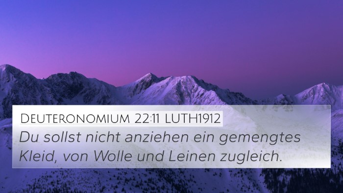 Deuteronomium 22:11 LUTH1912 Bible Verse Image