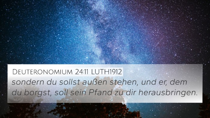 Deuteronomium 24:11 LUTH1912 4K Wallpaper - sondern du sollst außen stehen, und er, dem du - 4K Wallpaper Bible Verse