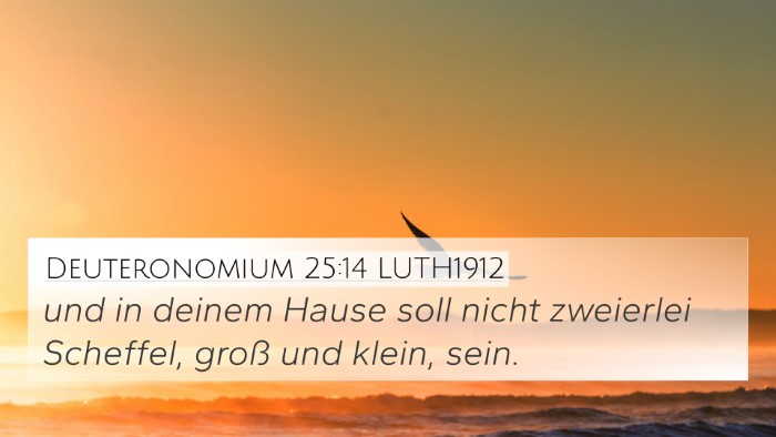 Deuteronomium 25:14 LUTH1912 4K Wallpaper - und in deinem Hause soll nicht zweierlei - 4K Wallpaper Bible Verse
