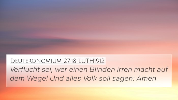 Deuteronomium 27:18 LUTH1912 4K Wallpaper - Verflucht sei, wer einen Blinden irren macht auf - 4K Wallpaper Bible Verse