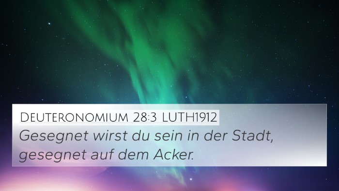Deuteronomium 28:3 LUTH1912 4K Wallpaper - Gesegnet wirst du sein in der Stadt, gesegnet auf - 4K Wallpaper Bible Verse