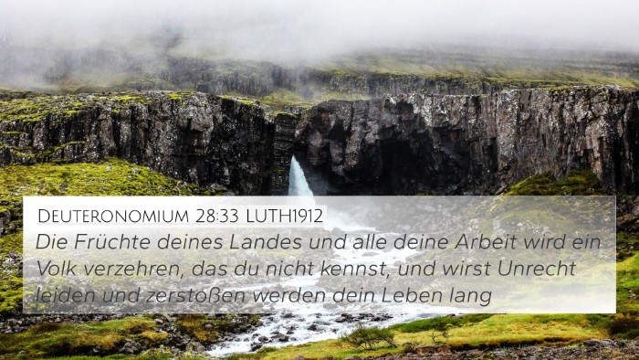 Deuteronomium 28:33 LUTH1912 Bible Verse Image