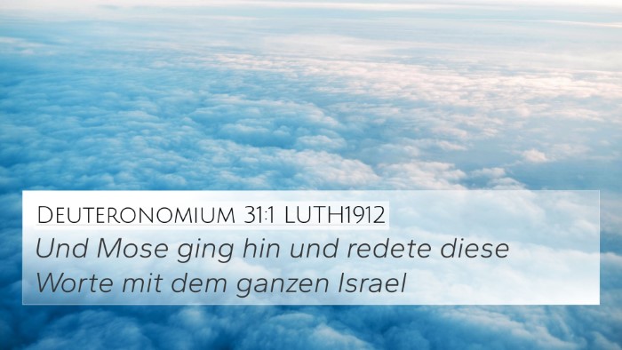 Deuteronomium 31:1 LUTH1912 4K Wallpaper - Und Mose ging hin und redete diese Worte mit dem - 4K Wallpaper Bible Verse