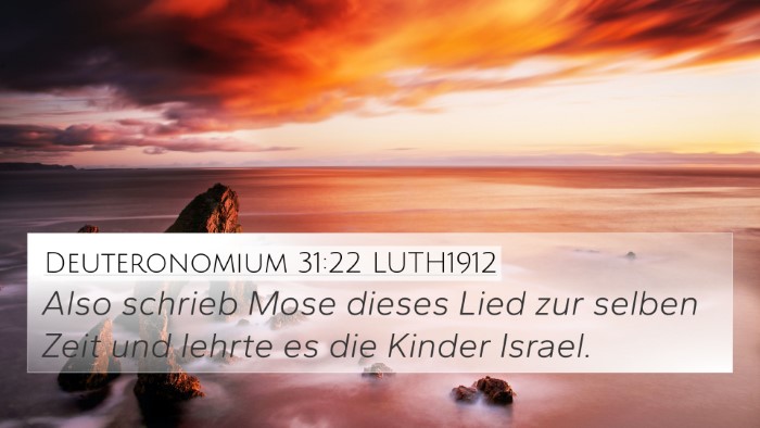 Deuteronomium 31:22 LUTH1912 Bible Verse Image