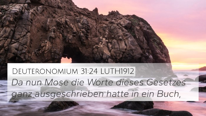 Deuteronomium 31:24 LUTH1912 Bible Verse Image