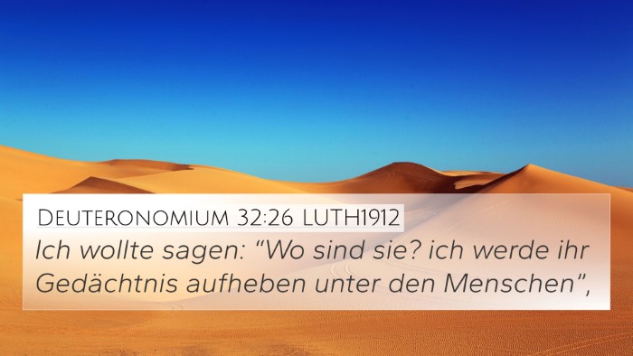 Deuteronomium 32:26 LUTH1912 Bible Verse Image