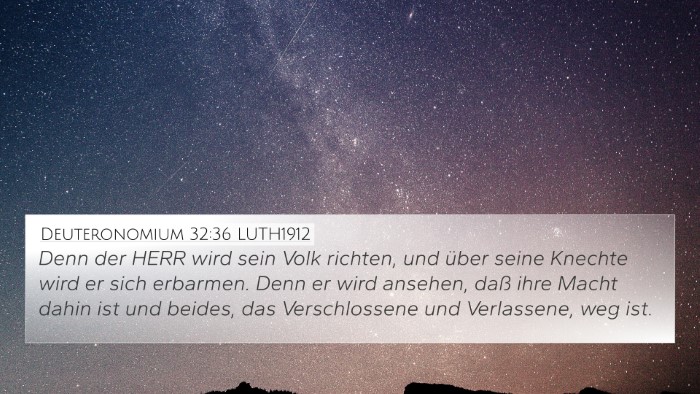 Deuteronomium 32:36 LUTH1912 Bible Verse Image