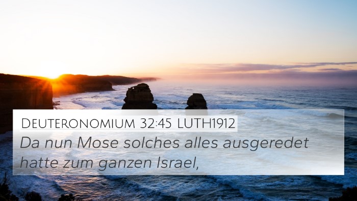 Deuteronomium 32:45 LUTH1912 4K Wallpaper - Da nun Mose solches alles ausgeredet hatte zum - 4K Wallpaper Bible Verse