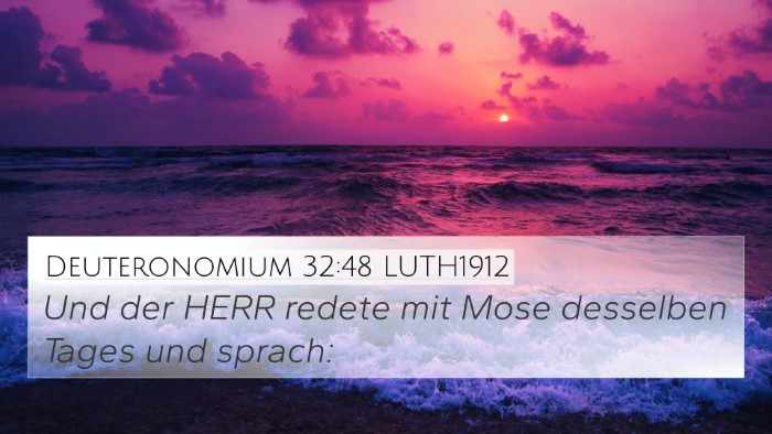 Deuteronomium 32:48 LUTH1912 4K Wallpaper - Und der HERR redete mit Mose desselben Tages und - 4K Wallpaper Bible Verse