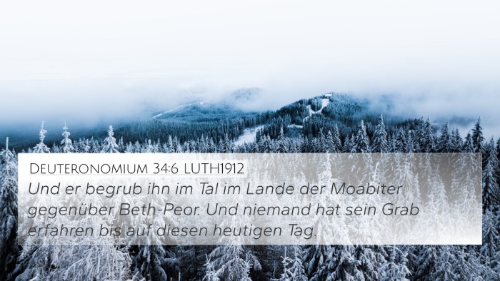 Deuteronomium 34:6 LUTH1912 Bible Verse Image