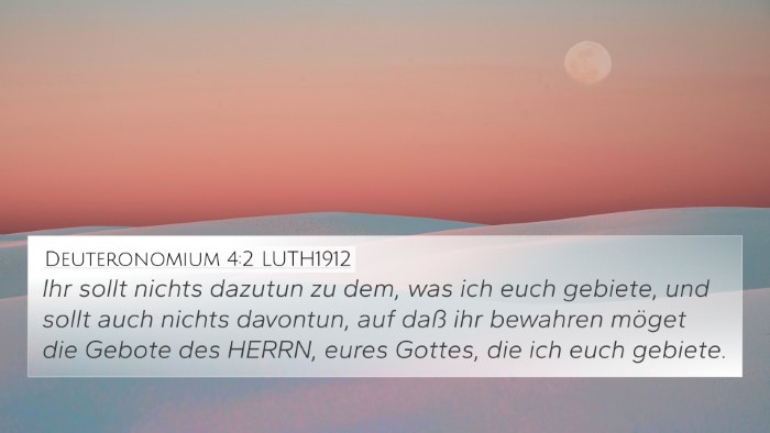 Deuteronomium 4:2 LUTH1912 Bible Verse Image
