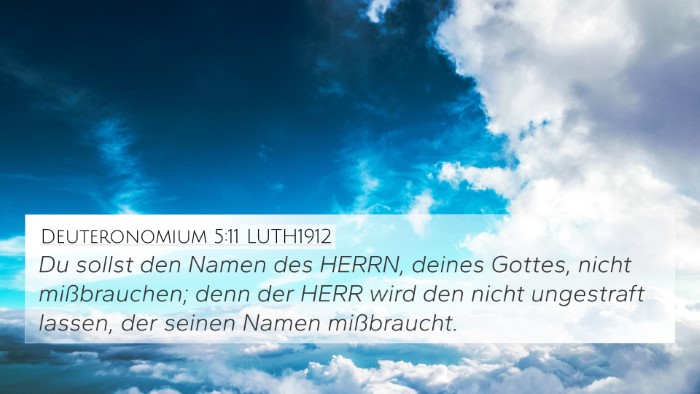 Deuteronomium 5:11 LUTH1912 Bible Verse Image