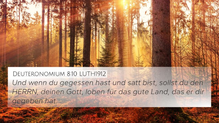 Deuteronomium 8:10 LUTH1912 Bible Verse Image