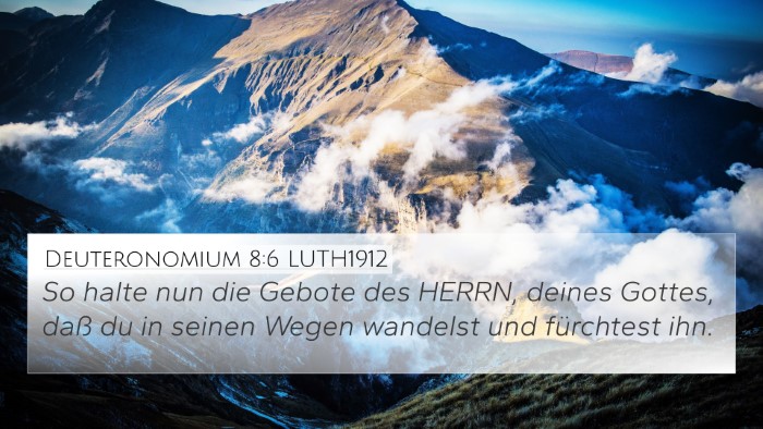 Deuteronomium 8:6 LUTH1912 4K Wallpaper - So halte nun die Gebote des HERRN, deines Gottes, - 4K Wallpaper Bible Verse