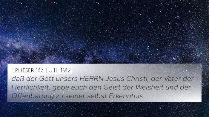 Epheser 1:17 LUTH1912 Bible Verse Image