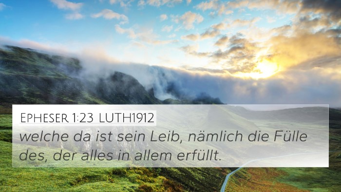 Epheser 1:23 LUTH1912 4K Wallpaper - welche da ist sein Leib, nämlich die Fülle des, - 4K Wallpaper Bible Verse