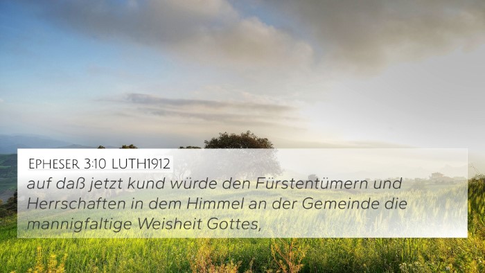 Epheser 3:10 LUTH1912 Bible Verse Image