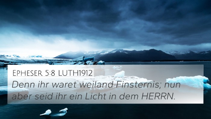 Epheser 5:8 LUTH1912 Bible Verse Image