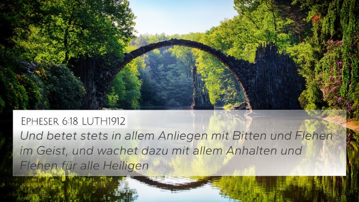 Epheser 6:18 LUTH1912 Bible Verse Image