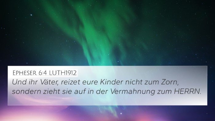 Epheser 6:4 LUTH1912 Bible Verse Image