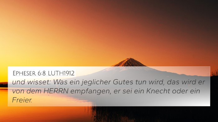 Epheser 6:8 LUTH1912 Bible Verse Image