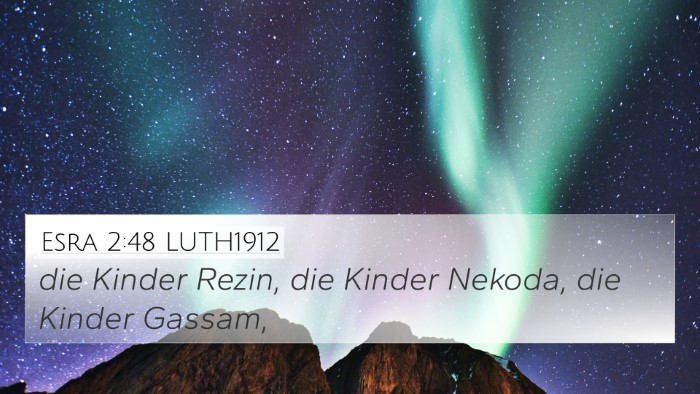 Esra 2:48 LUTH1912 4K Wallpaper - die Kinder Rezin, die Kinder Nekoda, die Kinder - 4K Wallpaper Bible Verse