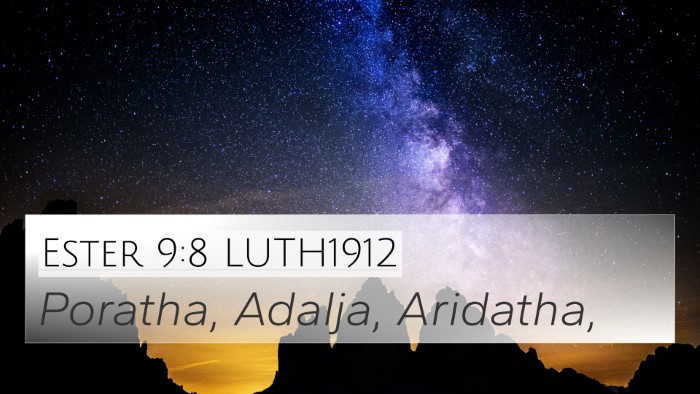 Ester 9:8 LUTH1912 4K Wallpaper - Poratha, Adalja, - 4K Wallpaper Bible Verse