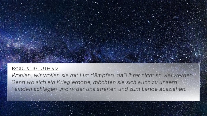 Exodus 1:10 LUTH1912 4K Wallpaper - Wohlan, wir wollen sie mit List dämpfen, daß - 4K Wallpaper Bible Verse