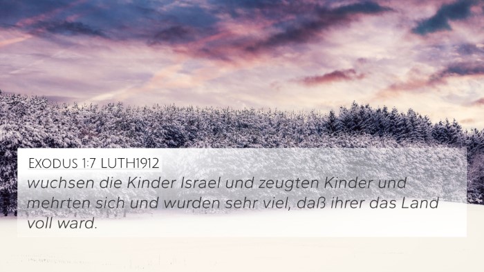 Exodus 1:7 LUTH1912 Bible Verse Image