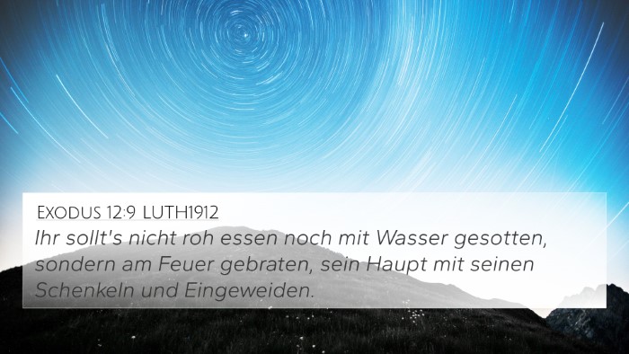 Exodus 12:9 LUTH1912 4K Wallpaper - Ihr sollt's nicht roh essen noch mit Wasser - 4K Wallpaper Bible Verse