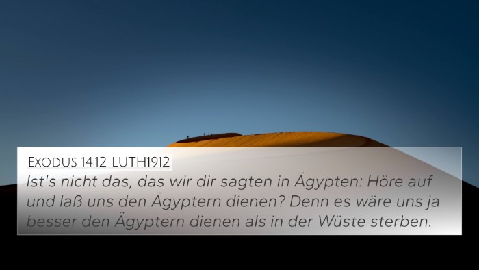 Exodus 14:12 LUTH1912 Bible Verse Image