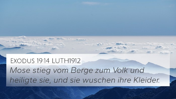 Exodus 19:14 LUTH1912 Bible Verse Image