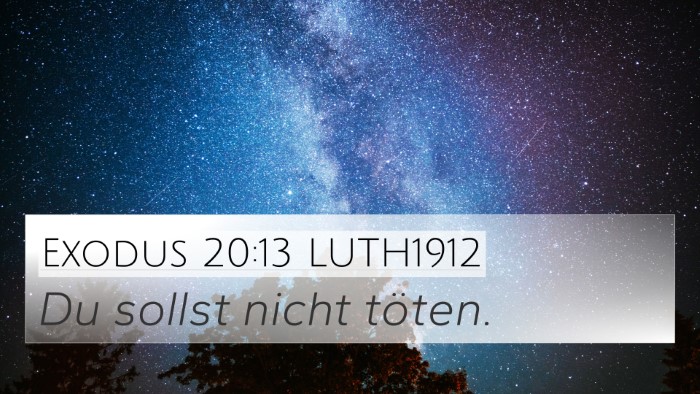 Exodus 20:13 LUTH1912 Bible Verse Image