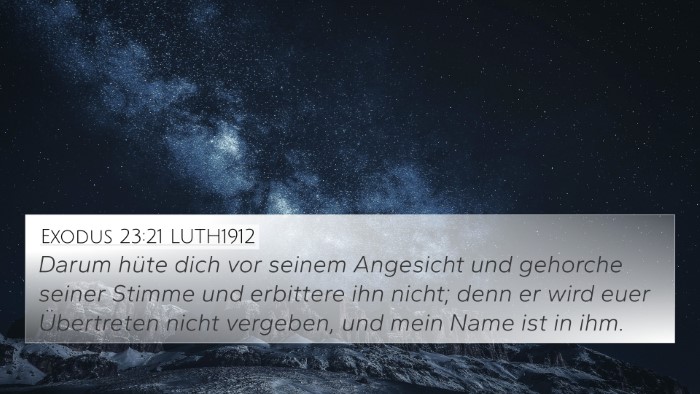 Exodus 23:21 LUTH1912 Bible Verse Image