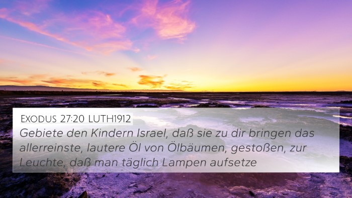 Exodus 27:20 LUTH1912 Bible Verse Image