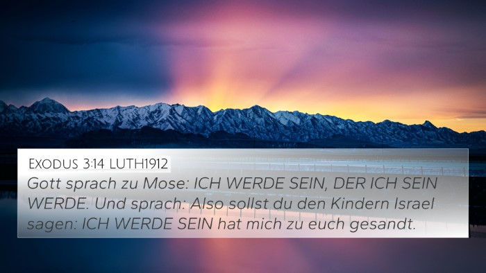Exodus 3:14 LUTH1912 Bible Verse Image
