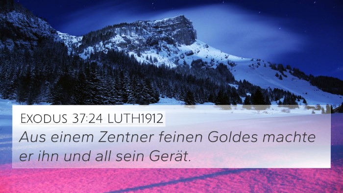 Exodus 37:24 LUTH1912 4K Wallpaper - Aus einem Zentner feinen Goldes machte er ihn und - 4K Wallpaper Bible Verse