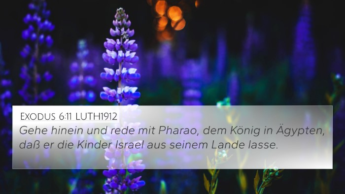 Exodus 6:11 LUTH1912 4K Wallpaper - Gehe hinein und rede mit Pharao, dem König in - 4K Wallpaper Bible Verse