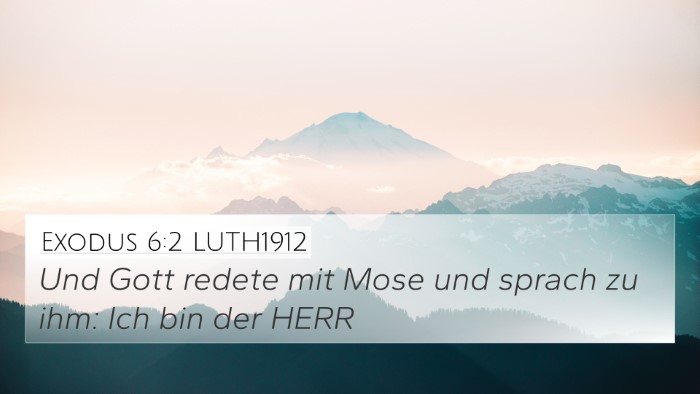 Exodus 6:2 LUTH1912 Bible Verse Image