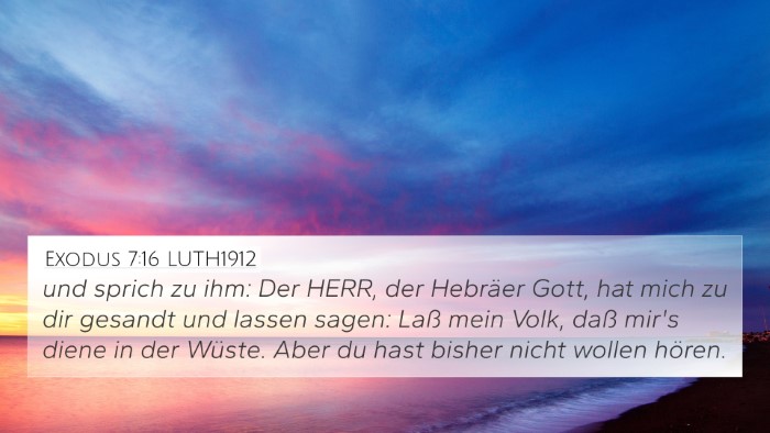 Exodus 7:16 LUTH1912 Bible Verse Image