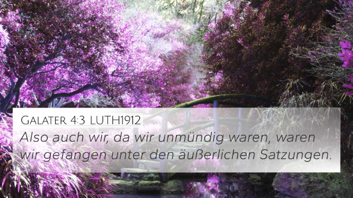Galater 4:3 LUTH1912 Bible Verse Image