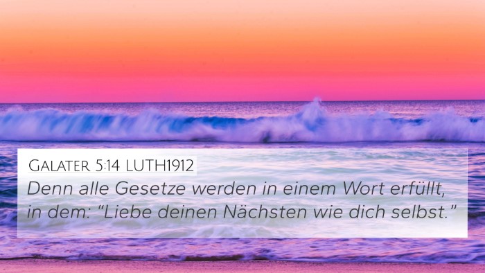 Galater 5:14 LUTH1912 Bible Verse Image