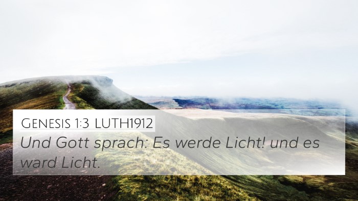 Genesis 1:3 LUTH1912 Bible Verse Image