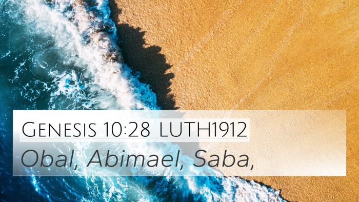 Genesis 10:28 LUTH1912 Bible Verse Image