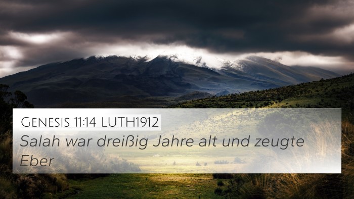 Genesis 11:14 LUTH1912 4K Wallpaper - Salah war dreißig Jahre alt und zeugte - 4K Wallpaper Bible Verse