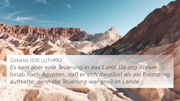 Genesis 12:10 LUTH1912 Bible Verse Image